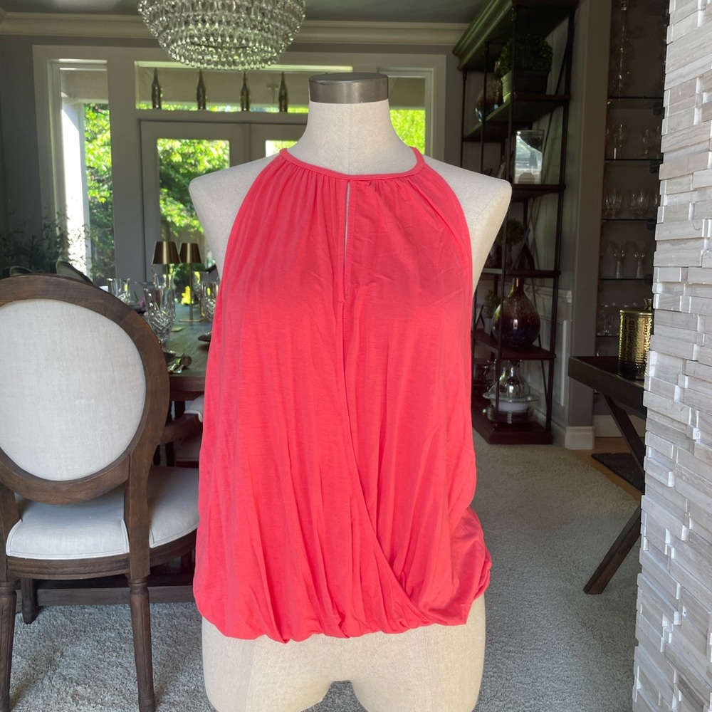 NWT Michael Stars Coral Pink Jersey Tank Top